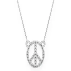 0.15CTW Peace Necklace Pendant