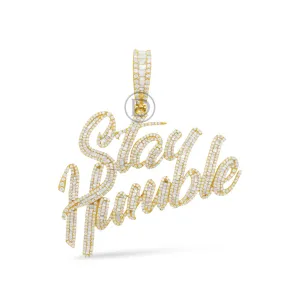 10K Yellow Gold Custom Pendant With 4.71CT Diamonds