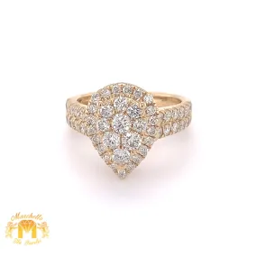 14k Gold Ladies' Pear-shaped Diamond Ring