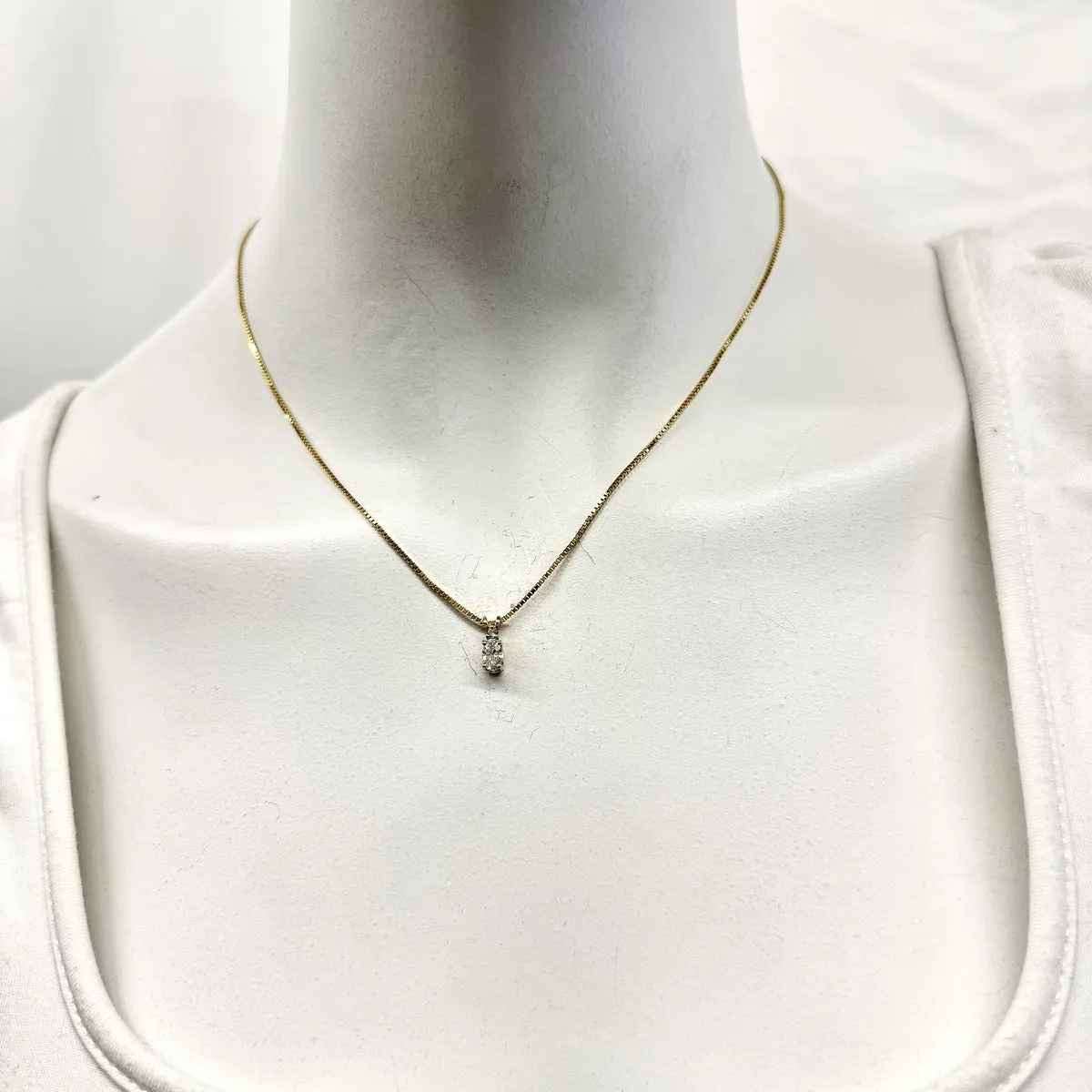 14K Gold Necklace with Diamond Pendant