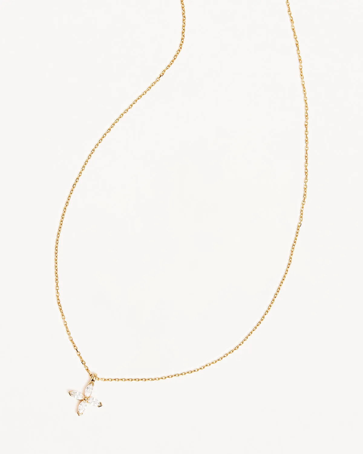 14k Solid Gold Blossom Lab-Grown Diamond Necklace