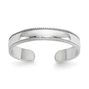 14KT White Gold 3MM Toe Ring