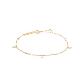 14kt yellow gold tear drop bracelet