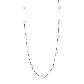 18-Inch Freshwater Pearl Tin Cup Necklace