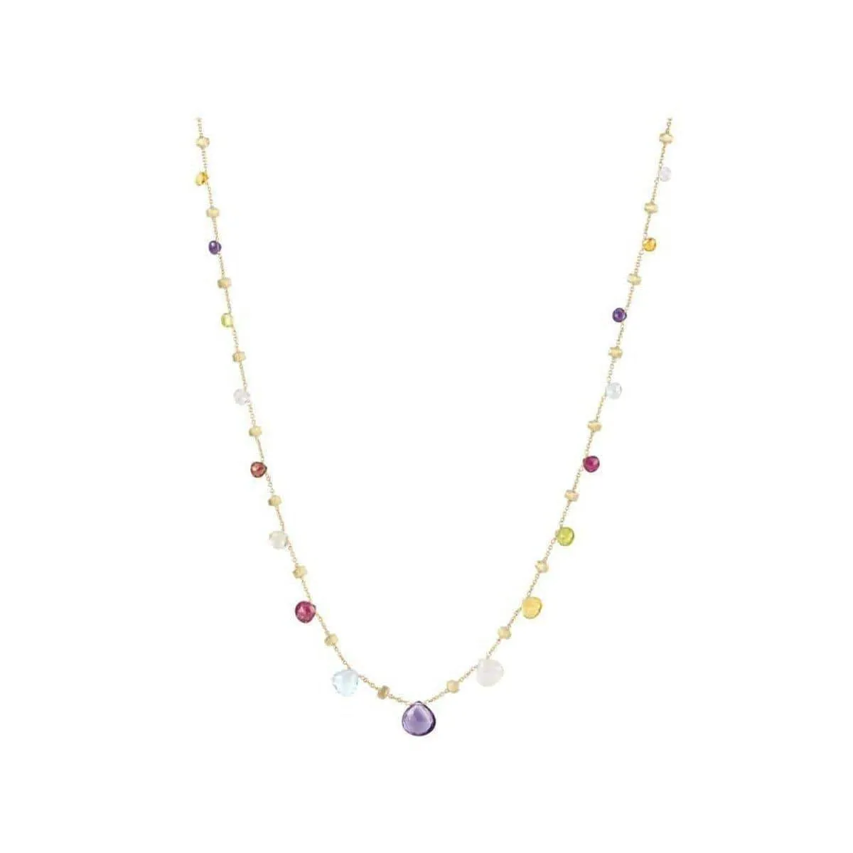 18K Paradise Multi Stone Necklace - CB1865 MIX01 Y 16.5"