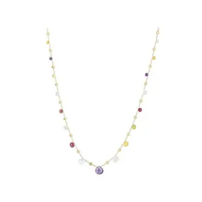 18K Paradise Multi Stone Necklace - CB1865 MIX01 Y 16.5"