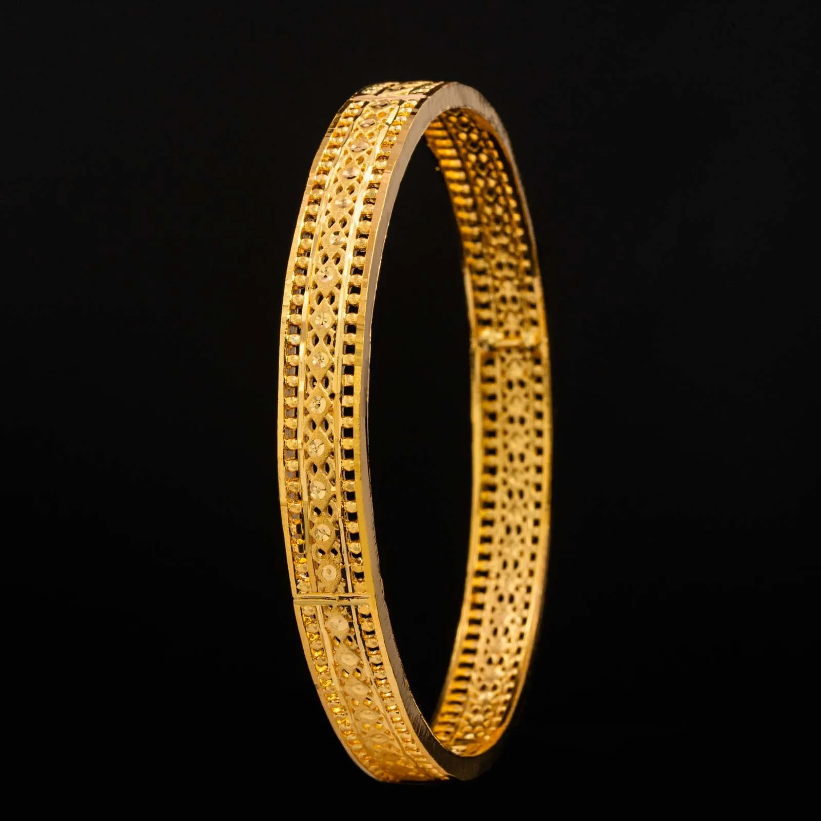 24CT HEAVY GOLD PLATED BIJOUTERIE BAYDAOUI BANGLE PGB40-022