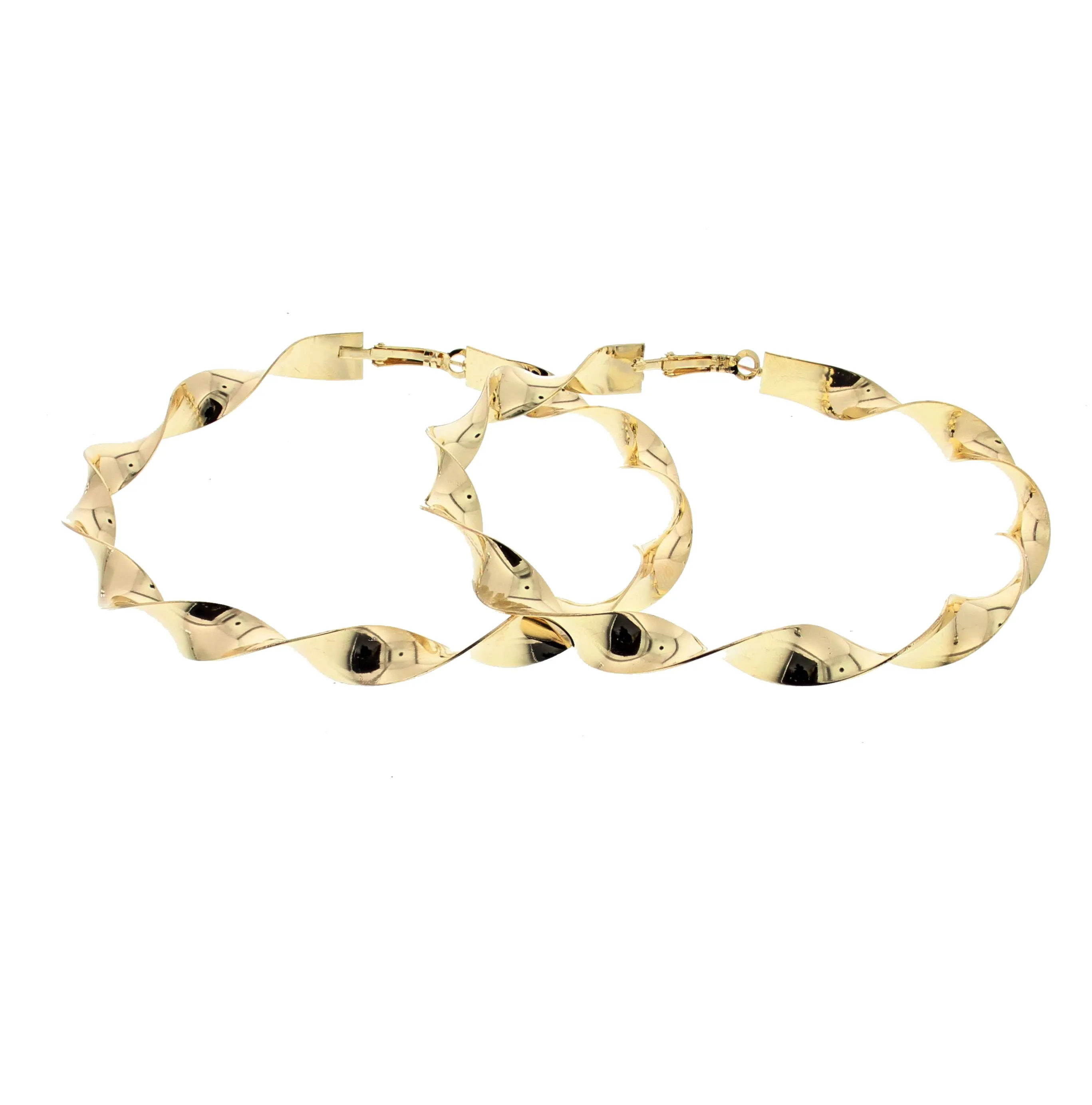 8.8cm Twisted Hoop Earrings