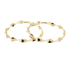 8.8cm Twisted Hoop Earrings