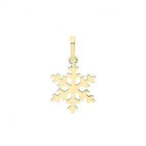 9ct Gold Snowflake Pendant PN1266