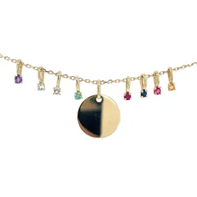 9ct Yellow Gold Round Birthstone Gemstone Charm