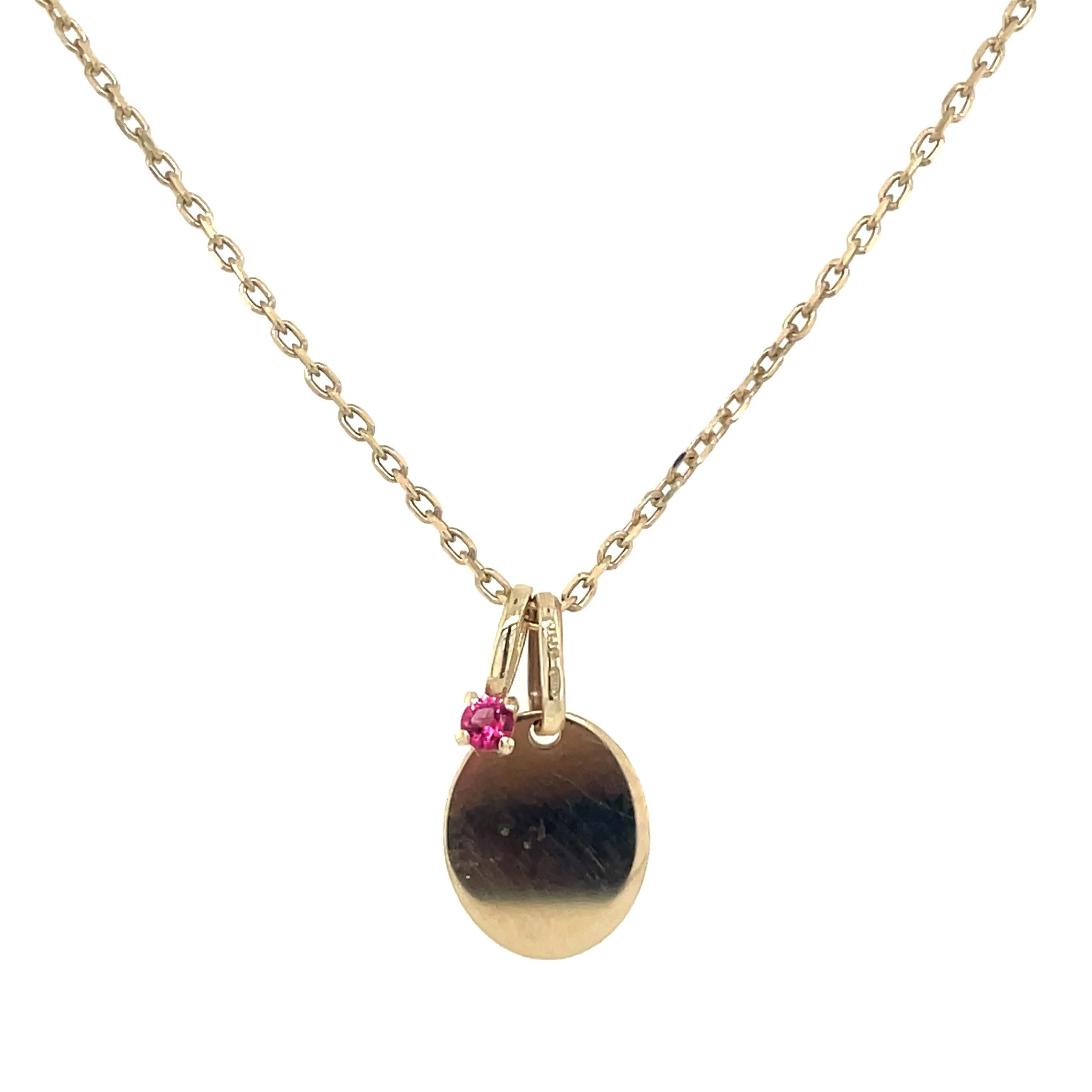 9ct Yellow Gold Round Birthstone Gemstone Charm