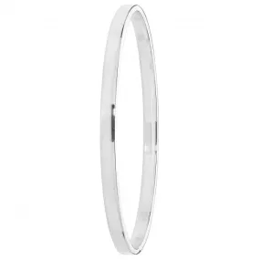 Acotis Silver Bangle Oval Plain G4327