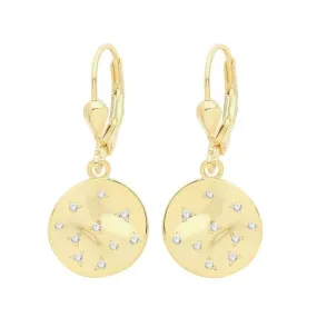 Acotis Silver Drop Earrings Gold Plated Zirconia Set G51256GP