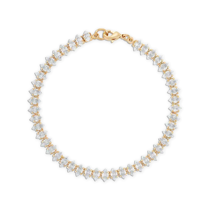 Alexa Leigh - Marquise Tennis Bracelet in Yellow Gold (6.5)