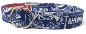 America Navy Blue D-Ring Belt by Oliver Green