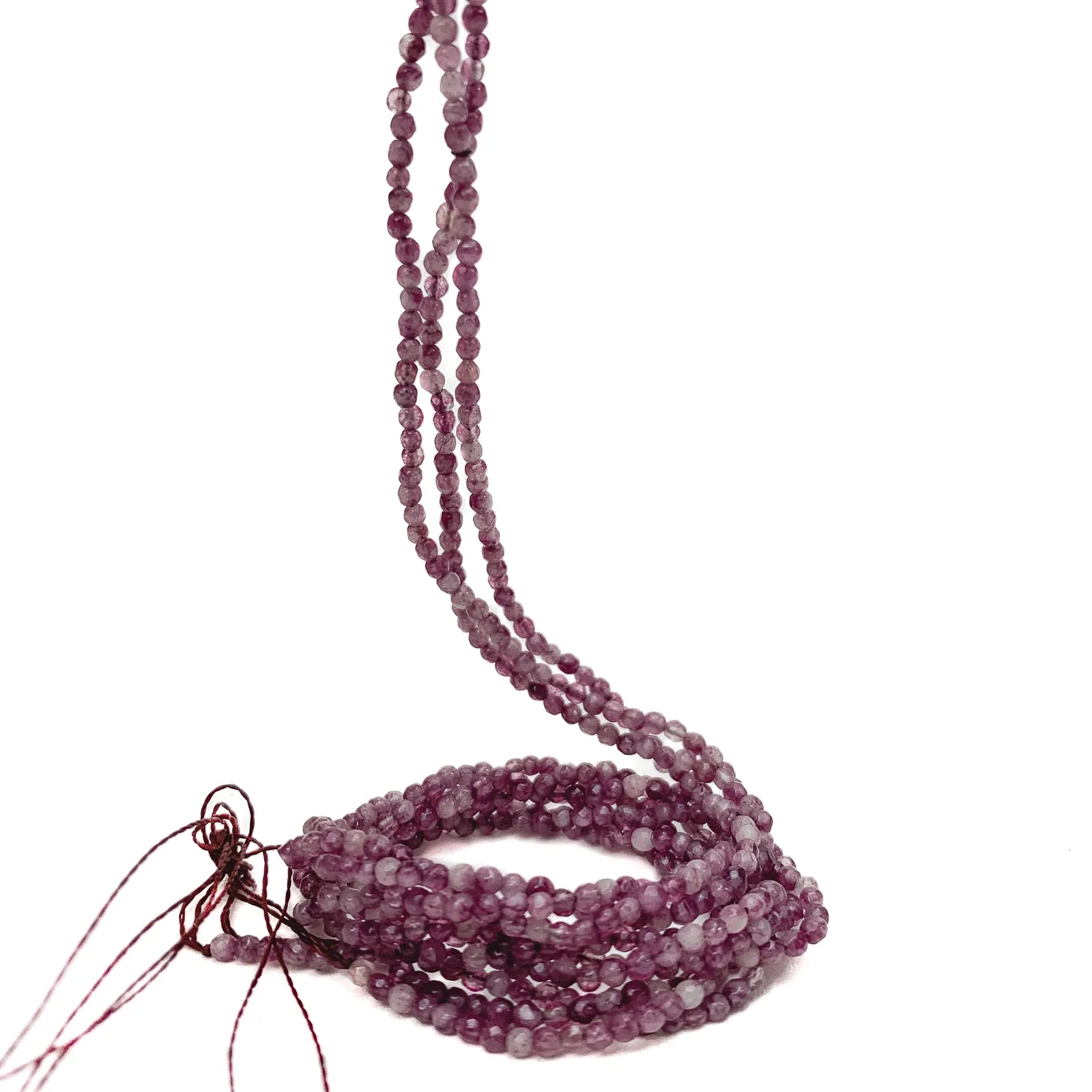 Amethyst 2mm Faceted Rounds Bead Strand