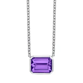 Amethyst Bezel-Set Pendant