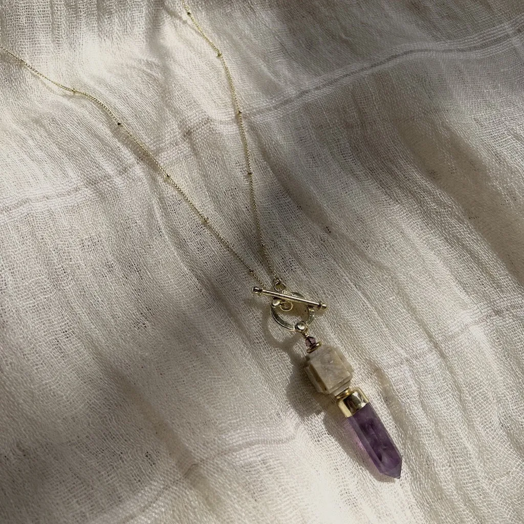 Amethyst Lariat Necklace by SLATE   SALT