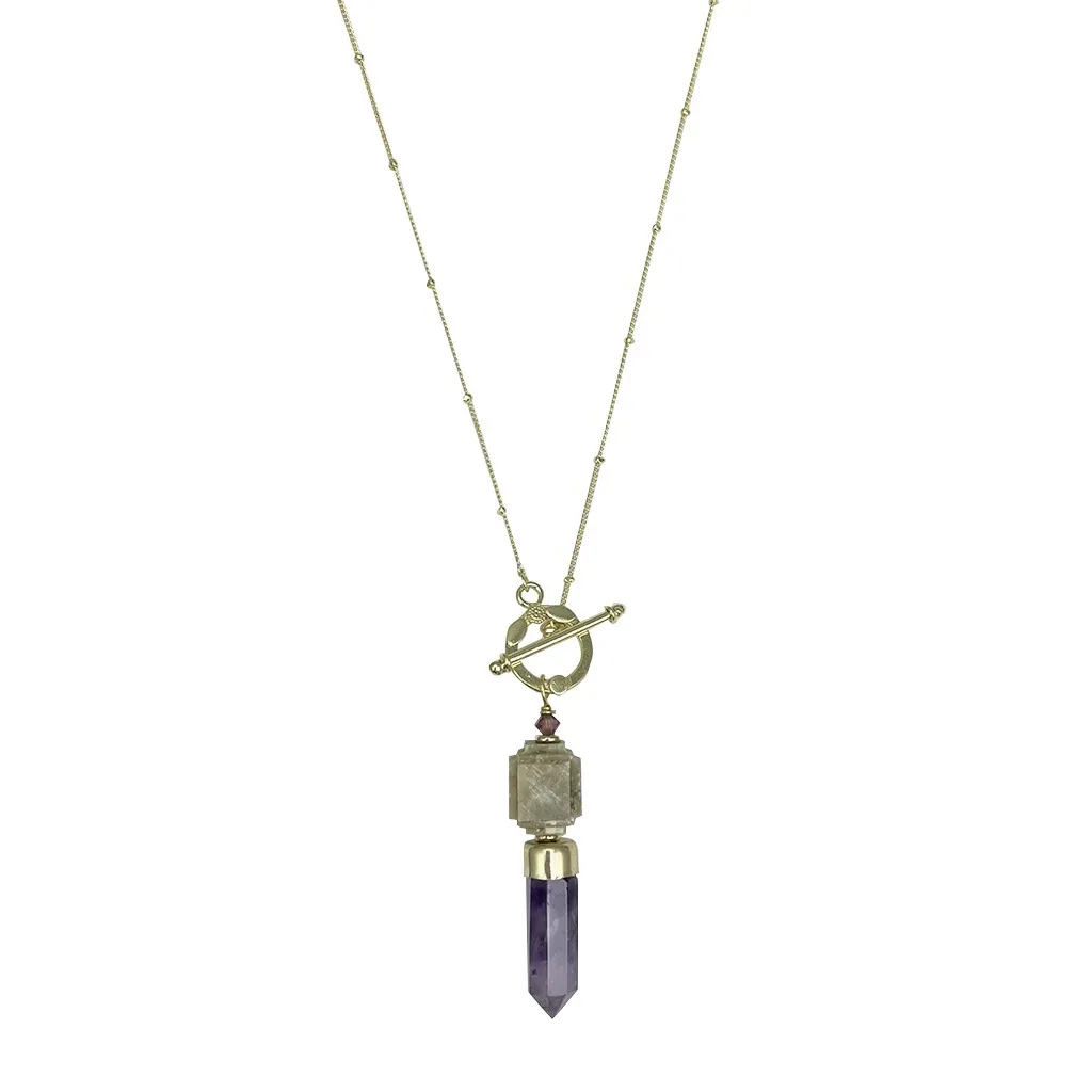 Amethyst Lariat Necklace by SLATE   SALT