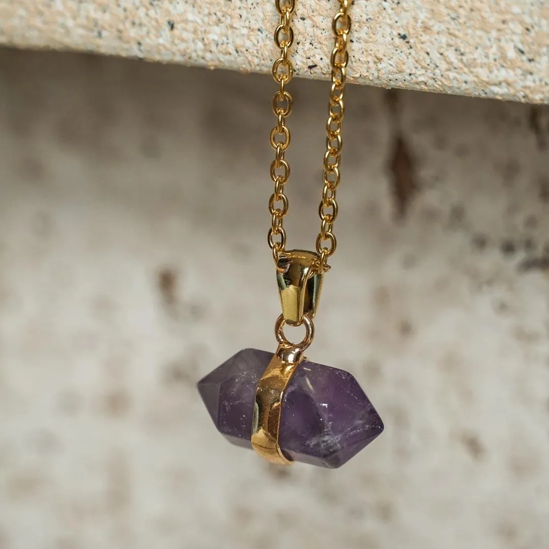 Amethyst pendant necklace