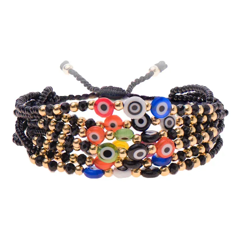 Amulet Lucky Rope Bracelet with Turkish Bead for Women