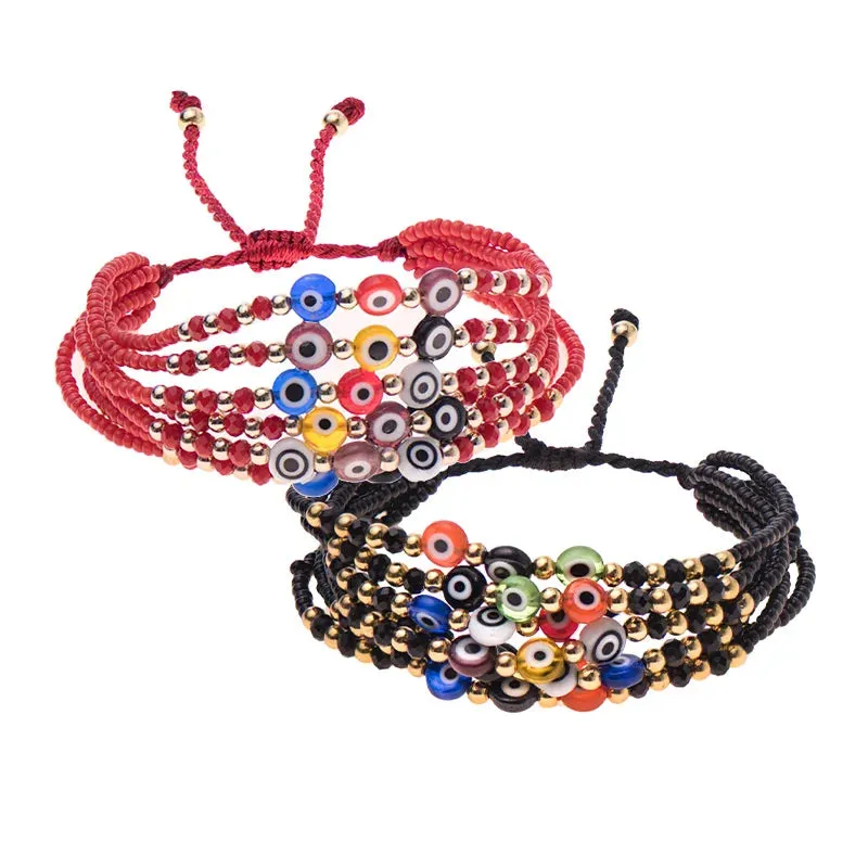 Amulet Lucky Rope Bracelet with Turkish Bead for Women