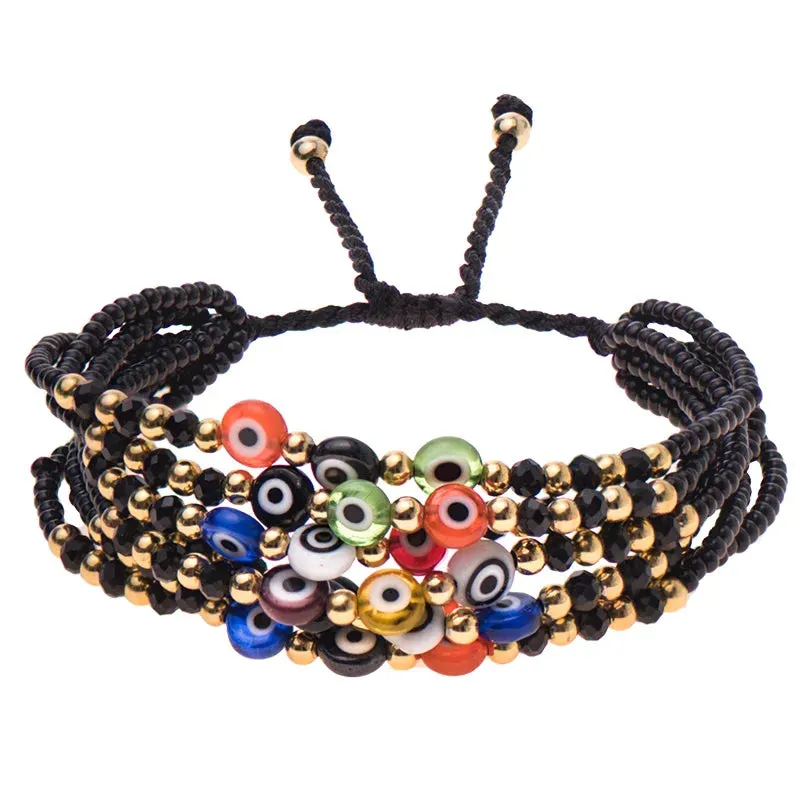 Amulet Lucky Rope Bracelet with Turkish Bead for Women
