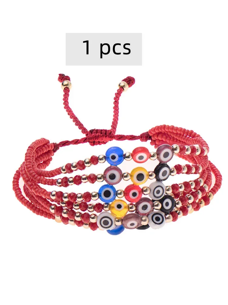 Amulet Lucky Rope Bracelet with Turkish Bead for Women