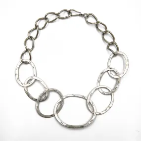 Angela, Statement Link Necklace Sterling Silver