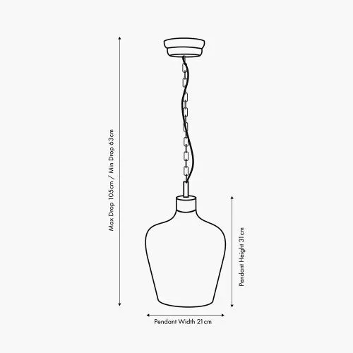 Anise Silver Metal and Glass Pendant CLEARANCE