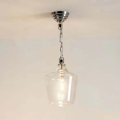 Anise Silver Metal and Glass Pendant CLEARANCE