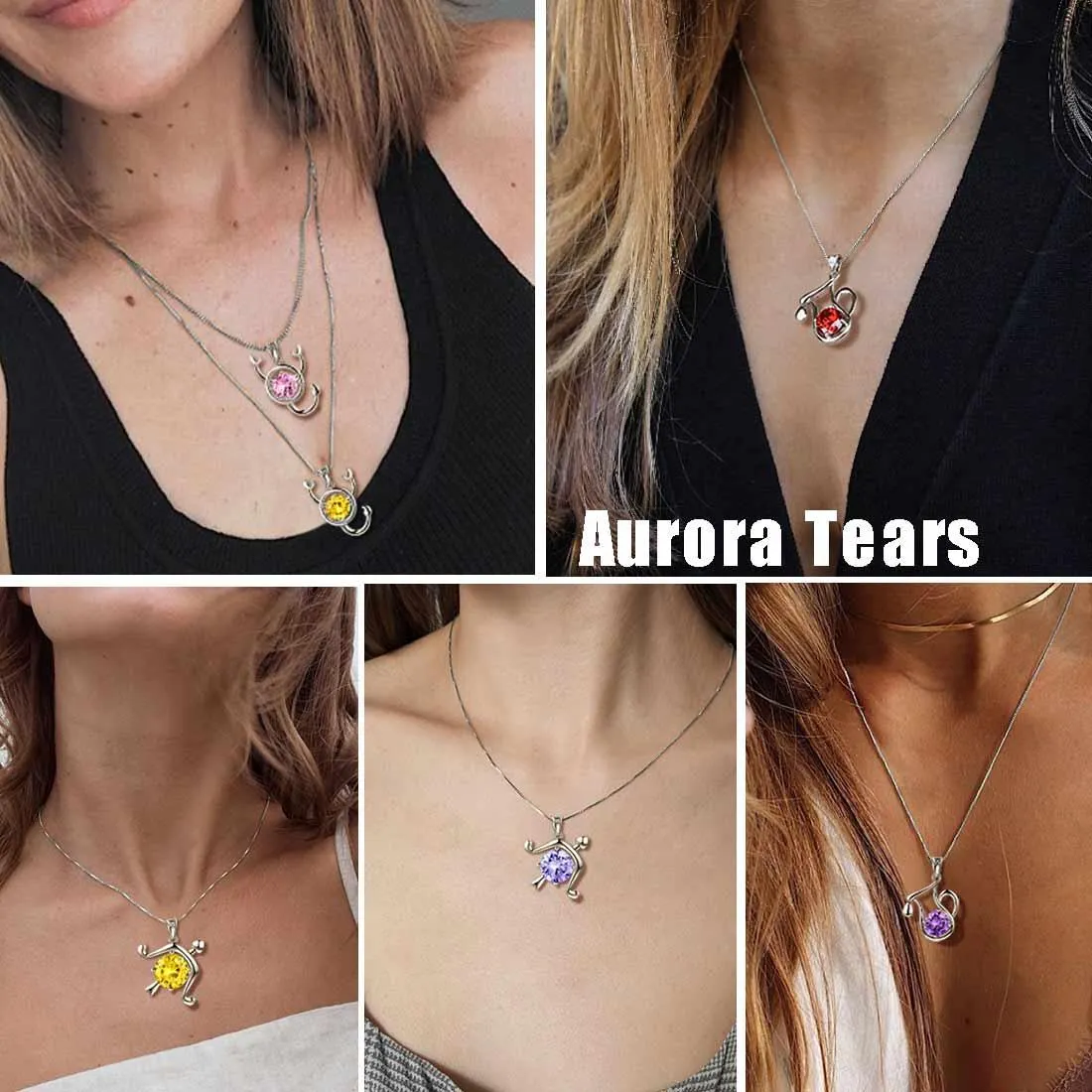 Aquarius Zodiac Necklace February Birthstone Pendant Women Girls Jewelry Birthday Gift Women Girls Jewelry Birthday Gift