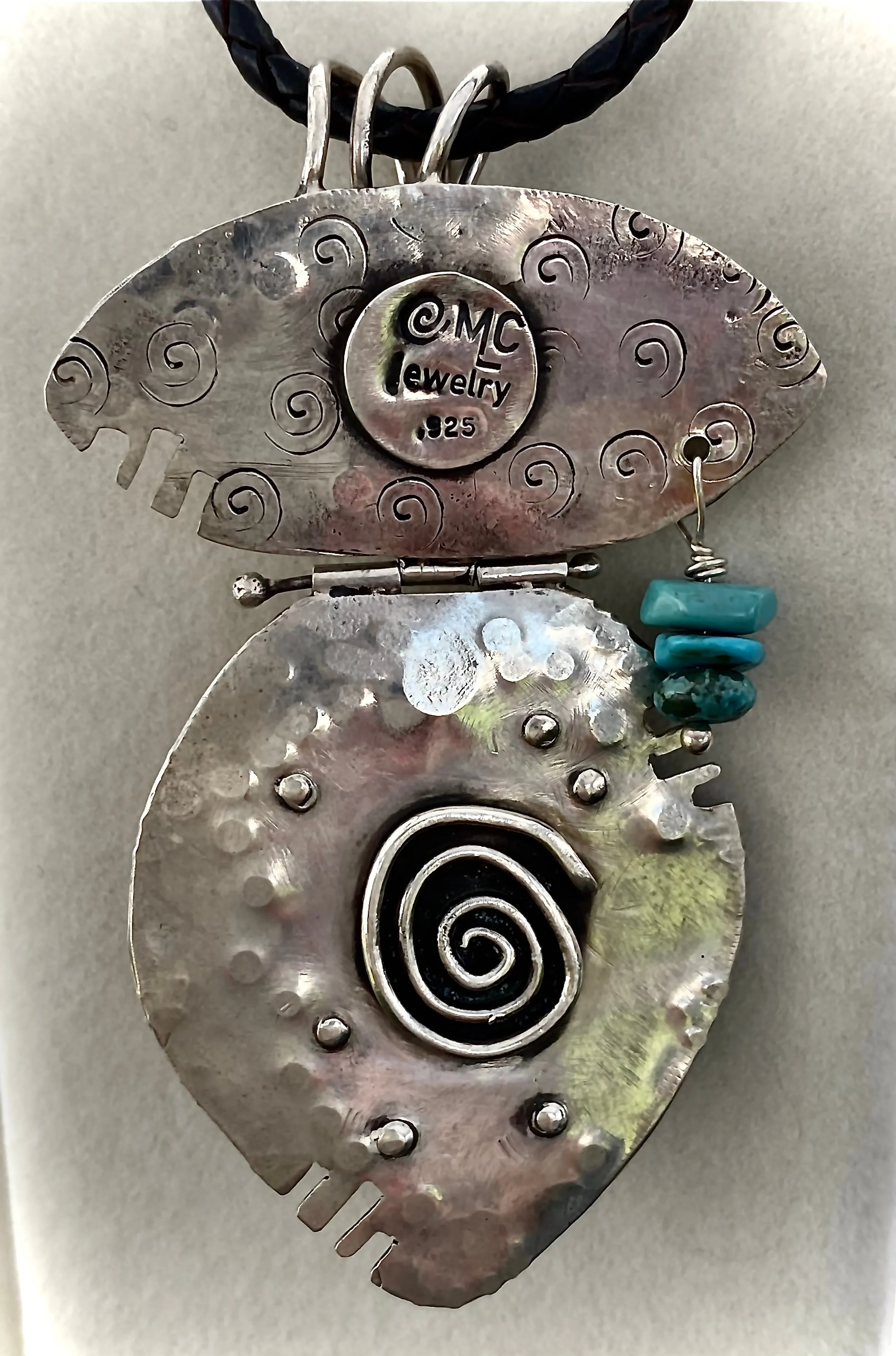 Azurite Malachite Druzy Pendant