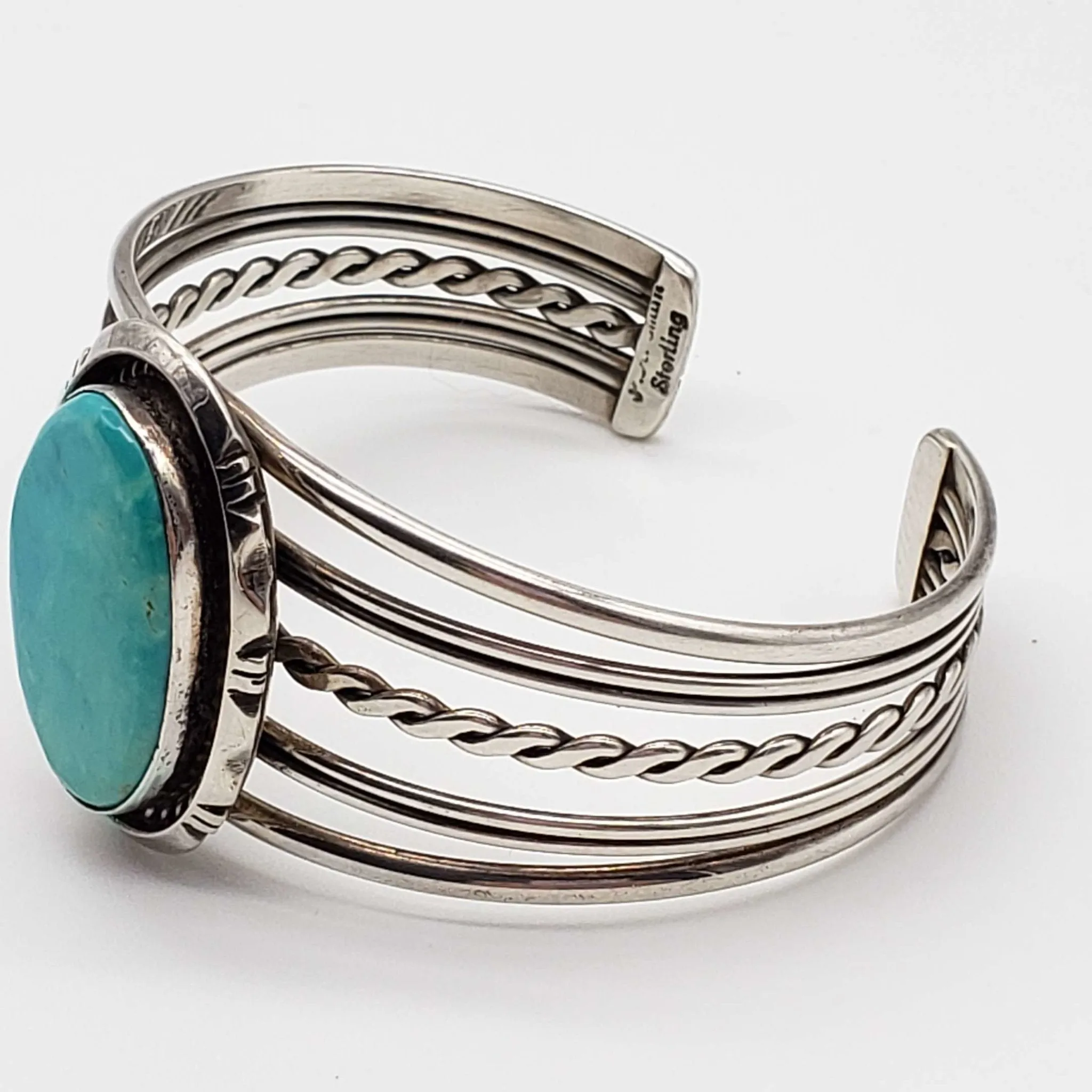 Bangle Sterling Silver with Turquoise Stone