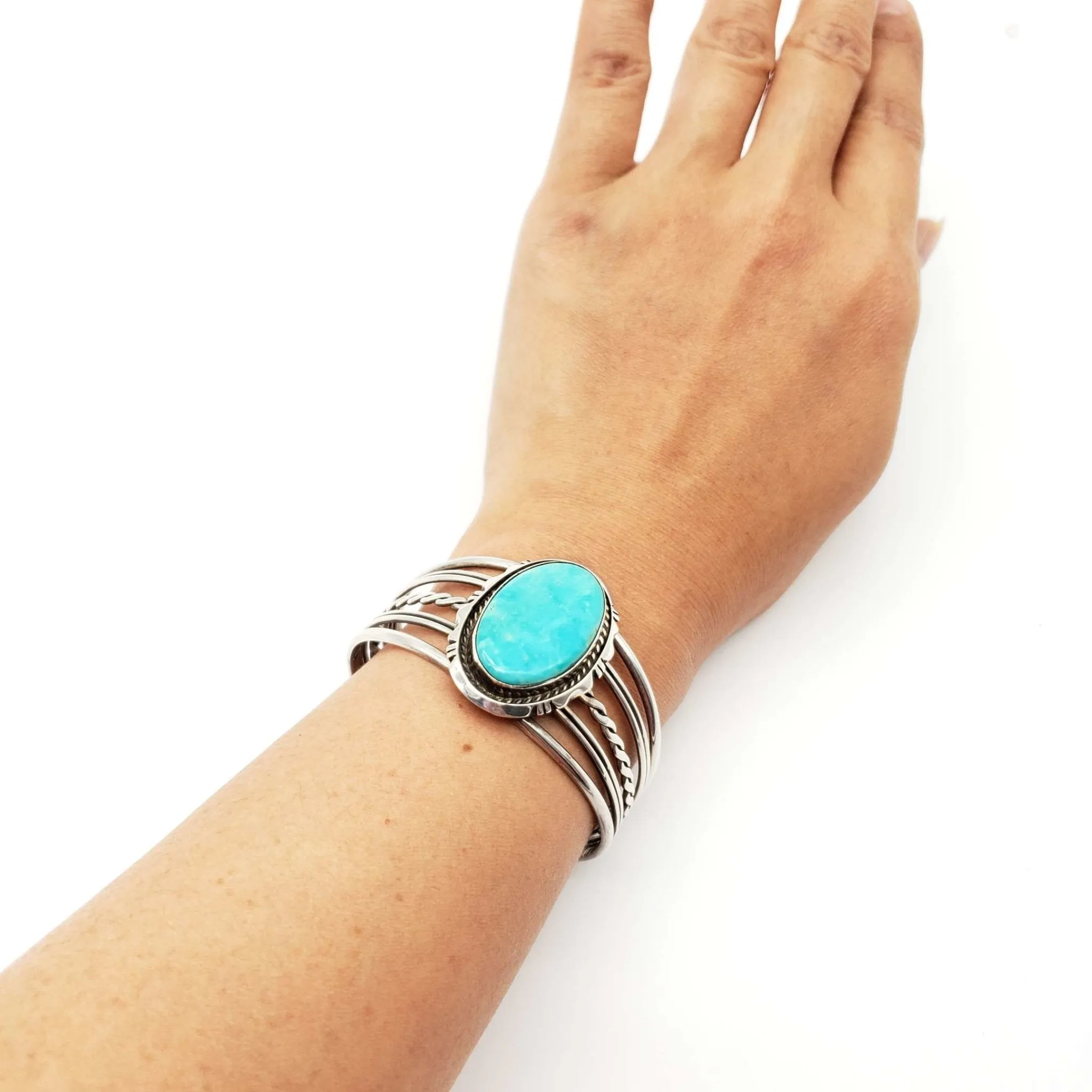 Bangle Sterling Silver with Turquoise Stone