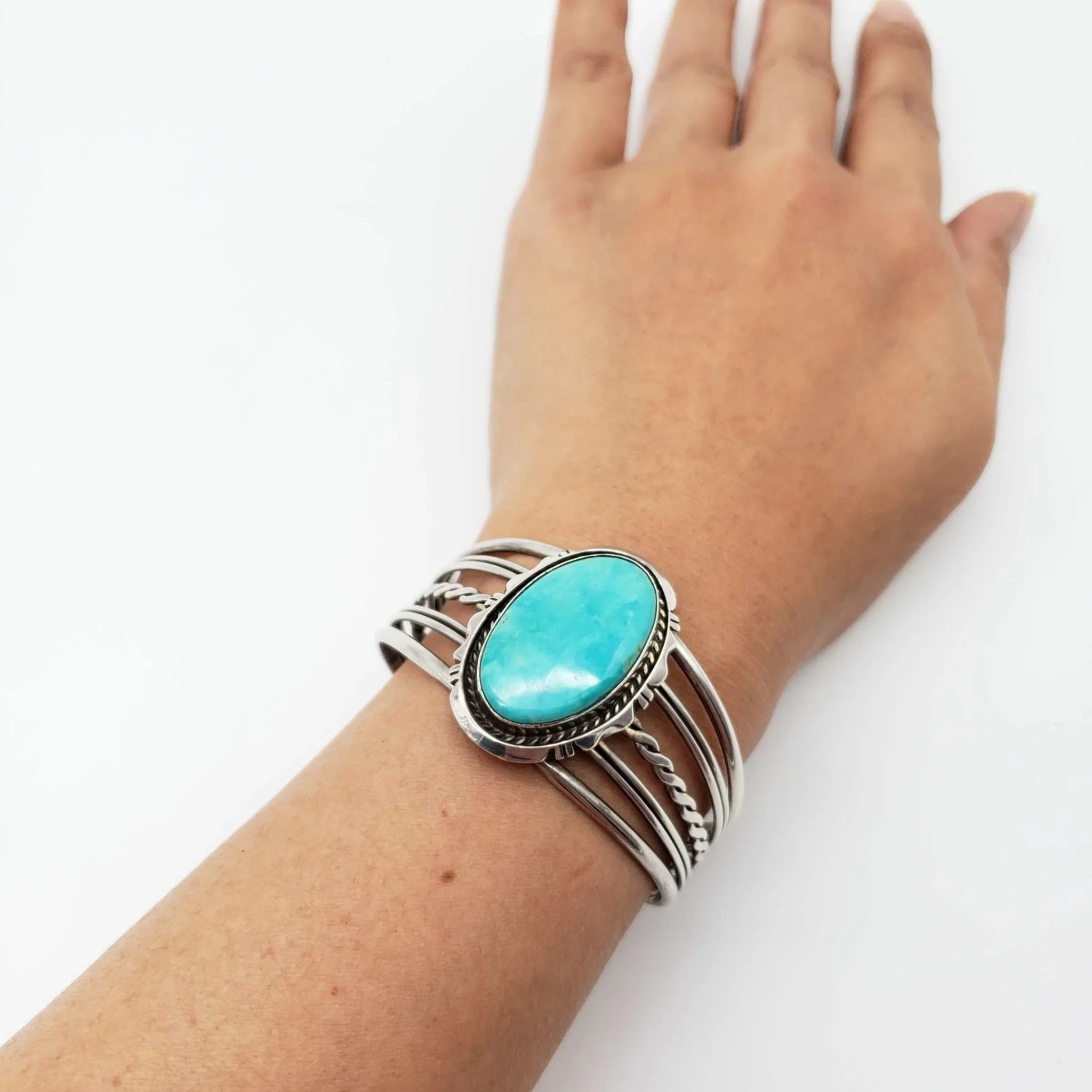 Bangle Sterling Silver with Turquoise Stone