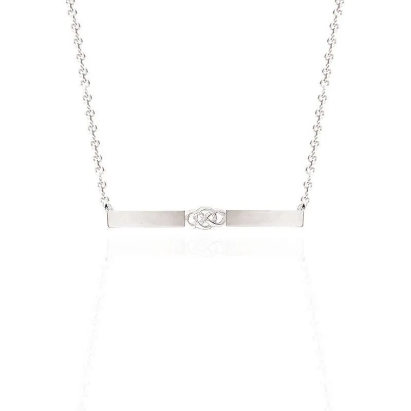 Bar Celtic Layered Necklace In Silver