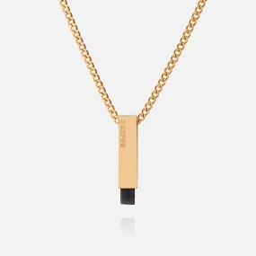 Bar Pendant - Black Spectrolite