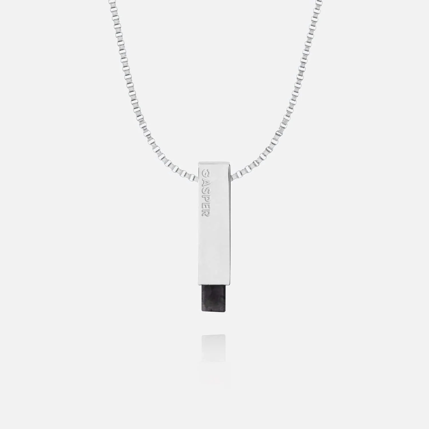 Bar Pendant - Black Spectrolite