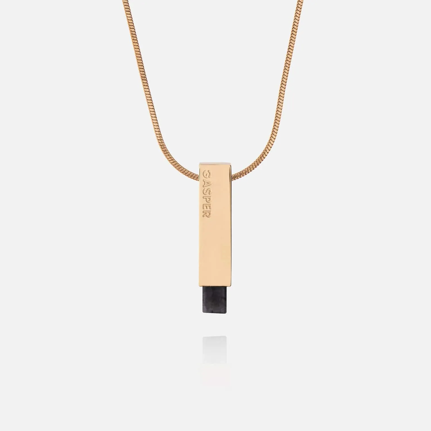 Bar Pendant - Black Spectrolite