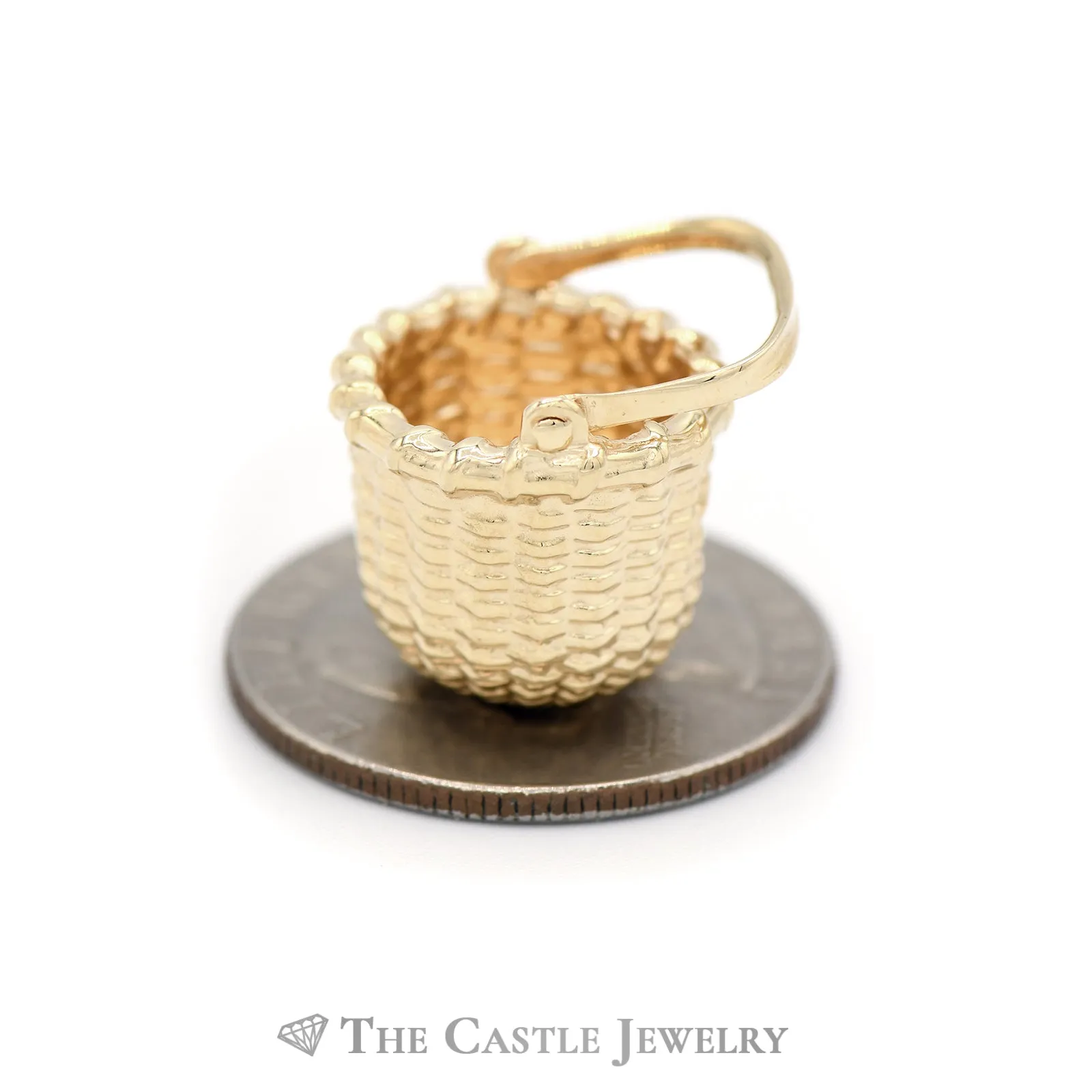 Basket Pendant in 14KT Yellow Gold