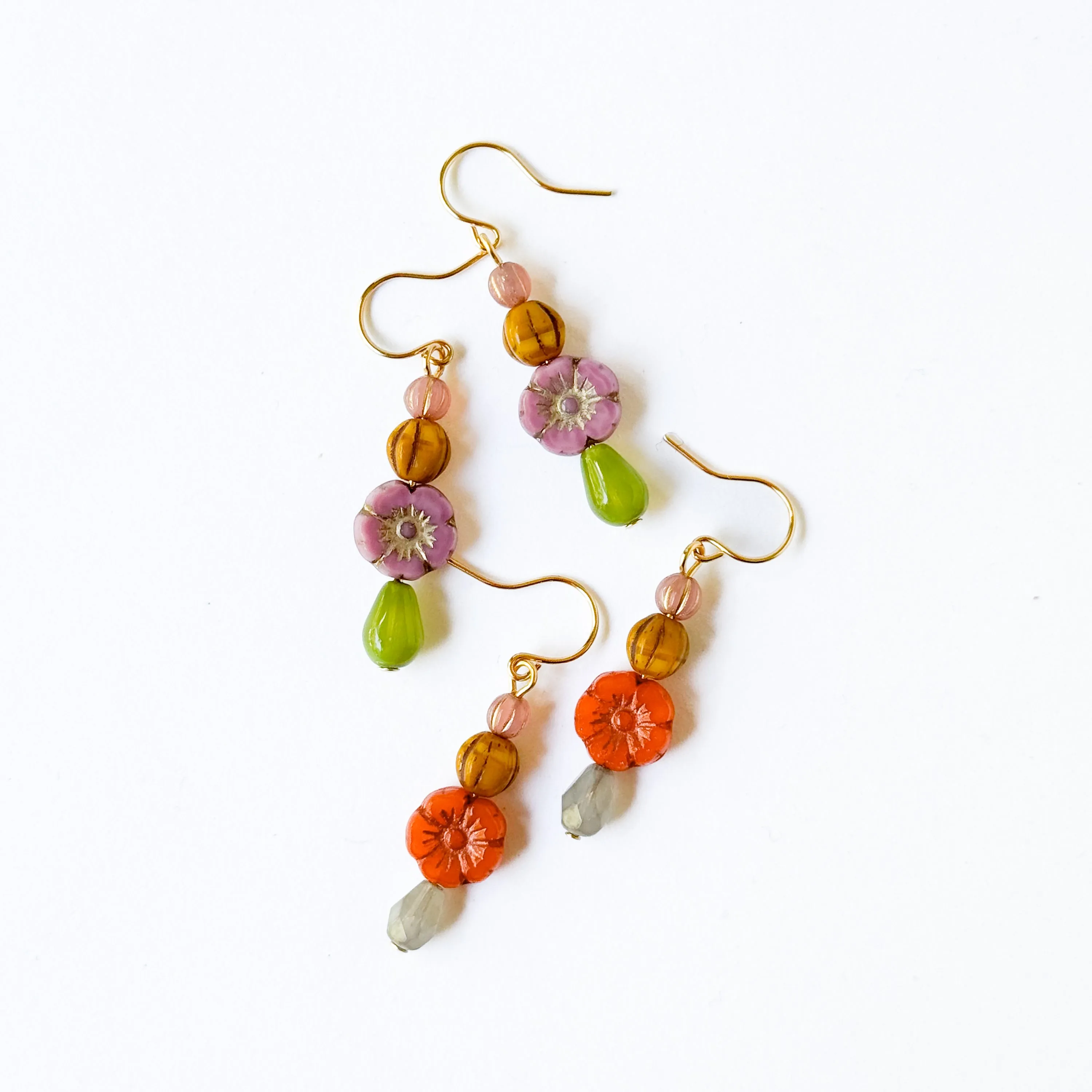 Beaded Flower Earrings