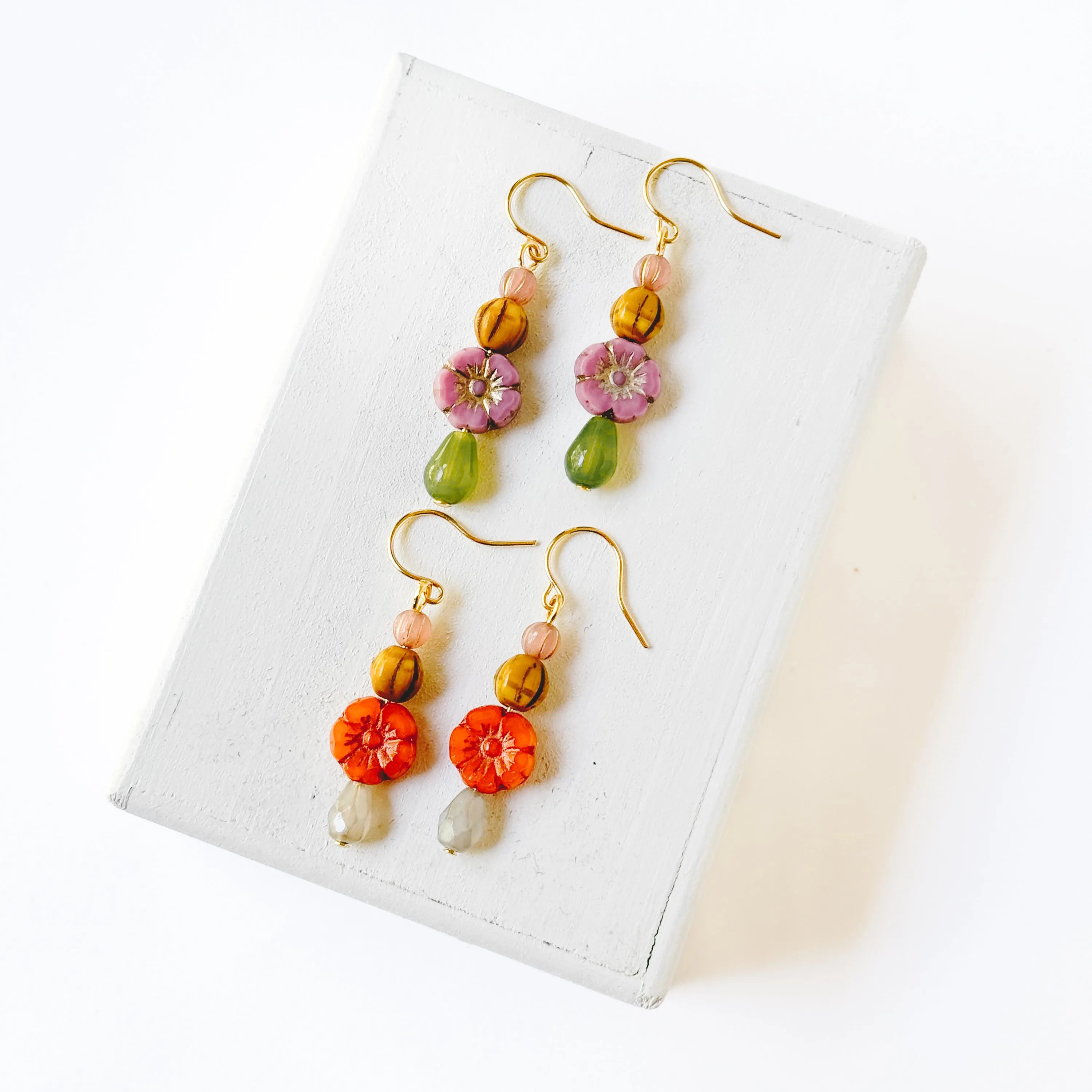 Beaded Flower Earrings