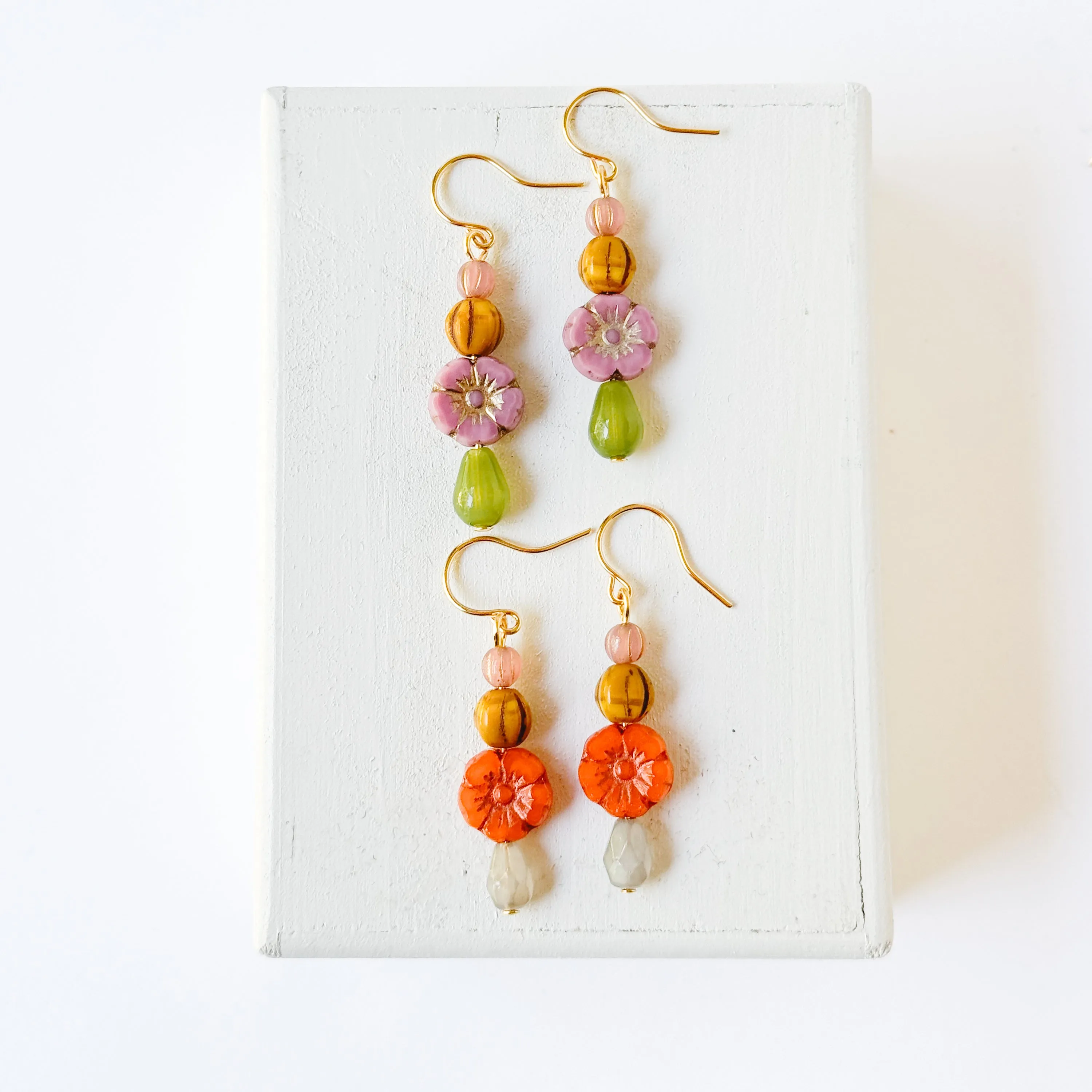 Beaded Flower Earrings