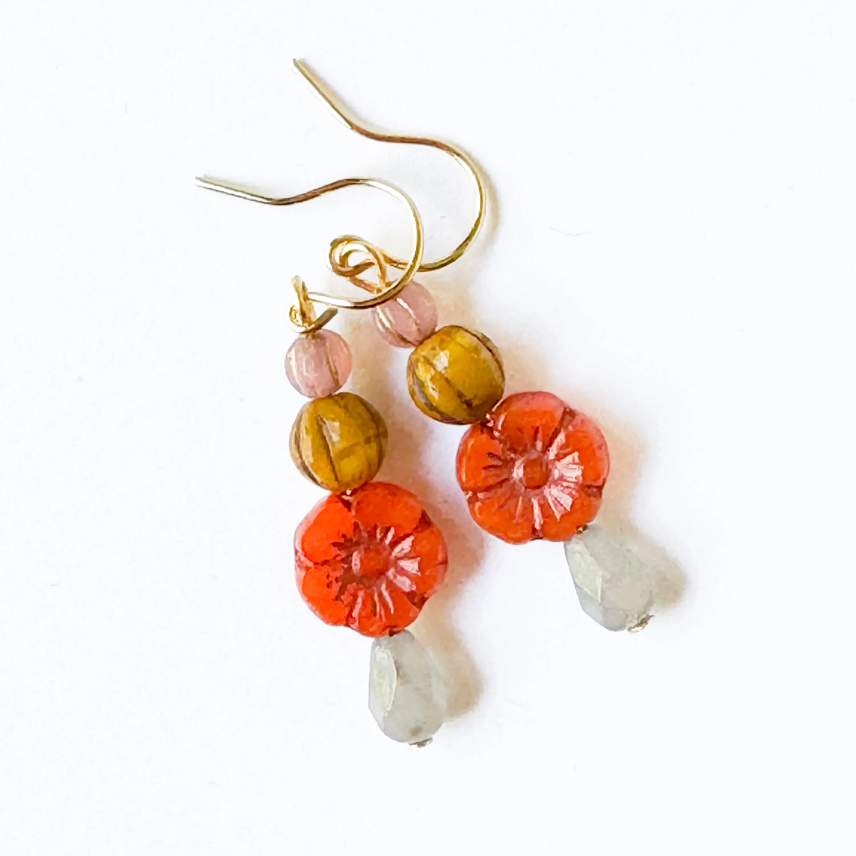 Beaded Flower Earrings