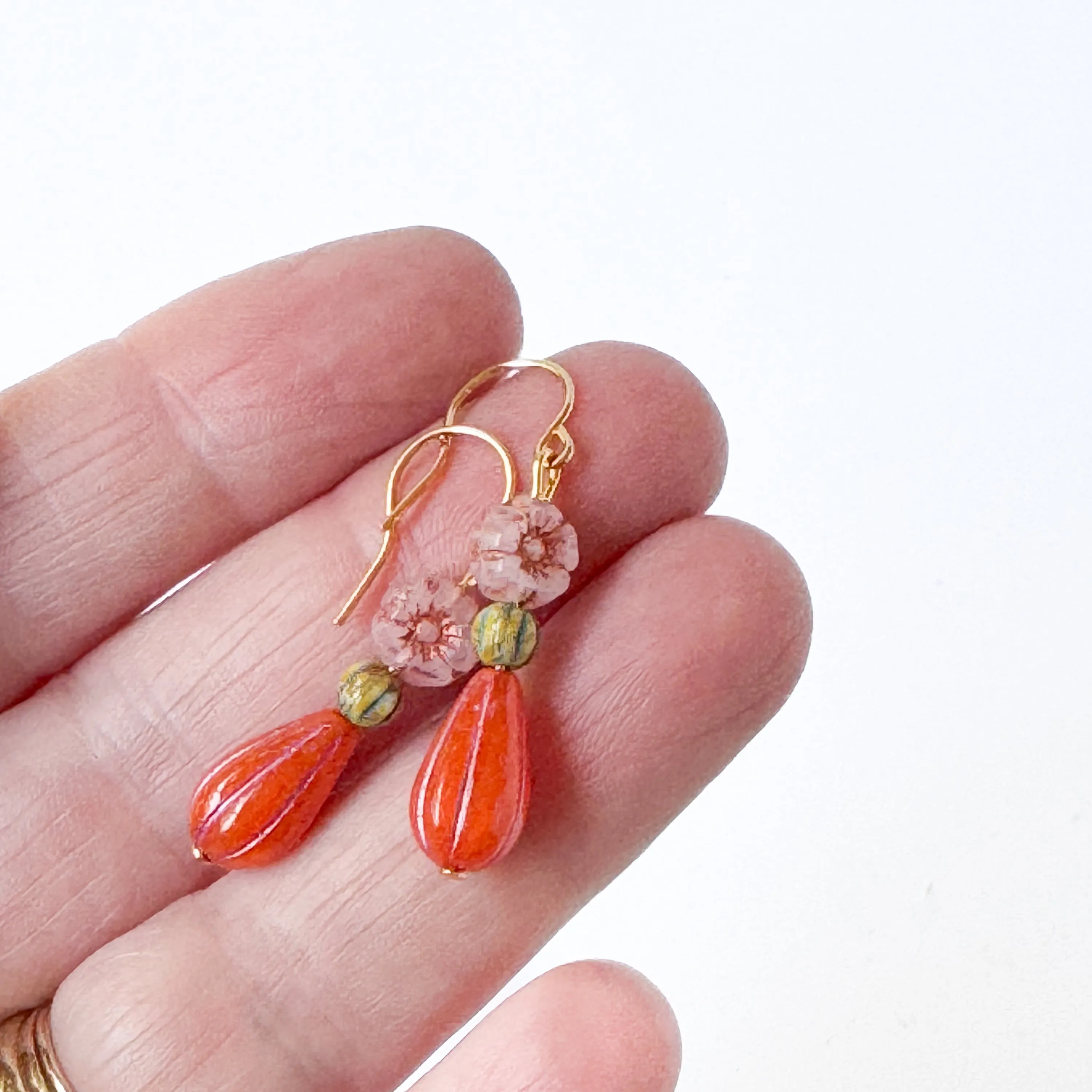 Beaded Flower Earrings