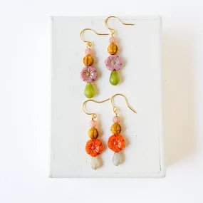Beaded Flower Earrings