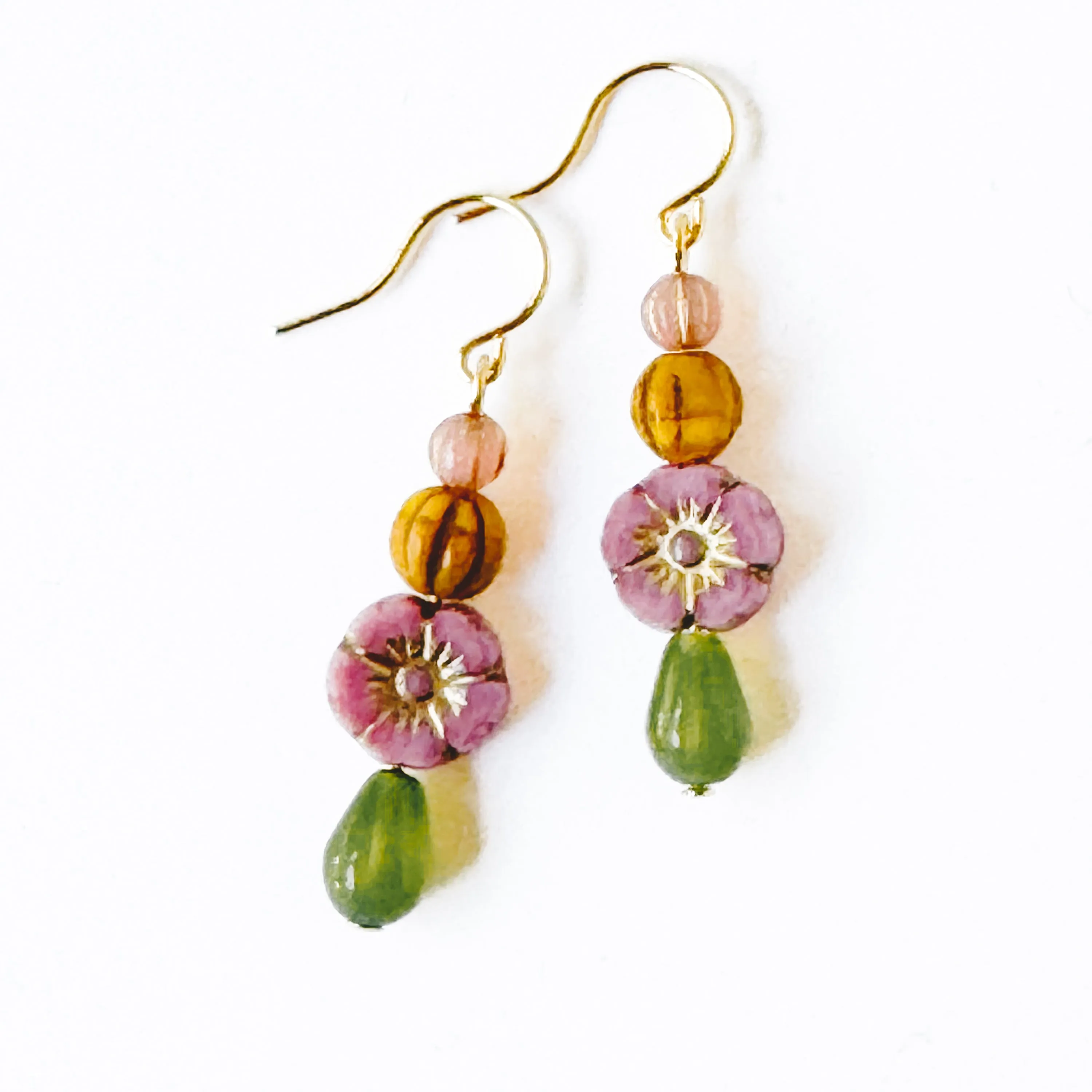 Beaded Flower Earrings