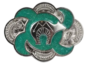 Bear Turquoise Belt Buckle